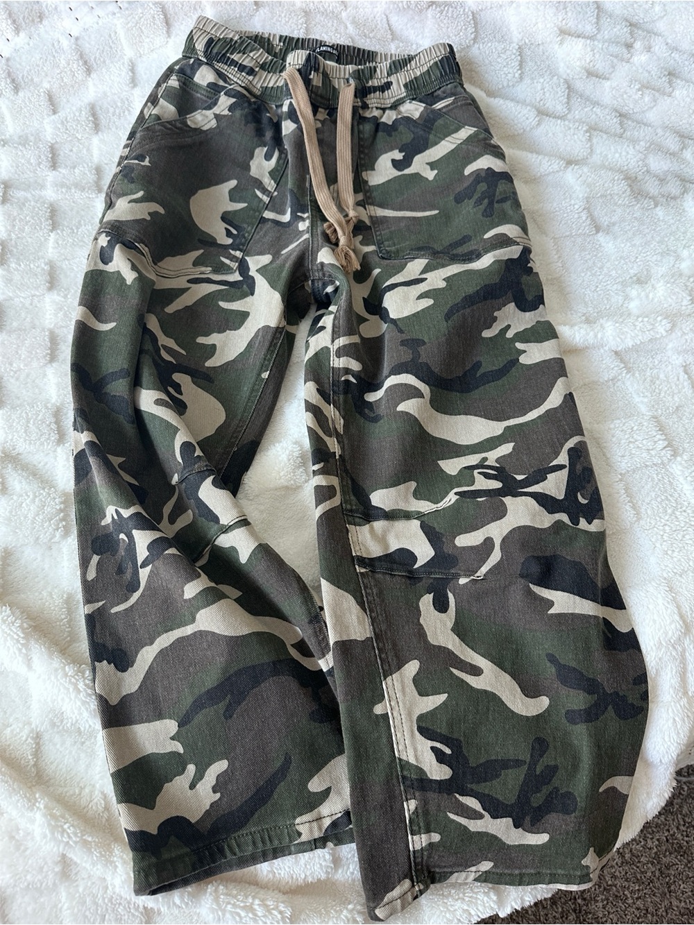 Flamingai Men's Olive Green Camouflage Athletic Shorts